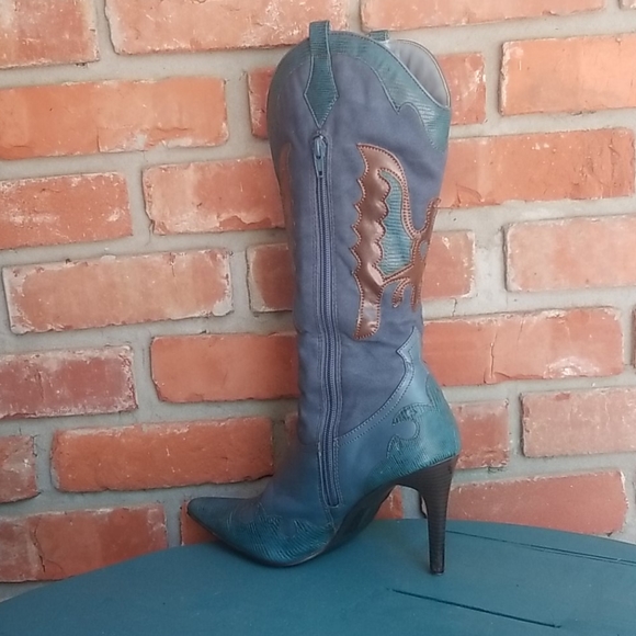 Pointy toe stiletto cowgirl boots - Picture 5 of 8